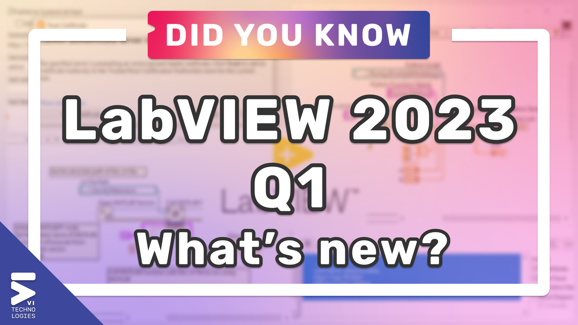 Youtube video What's new in LabVIEW 2023